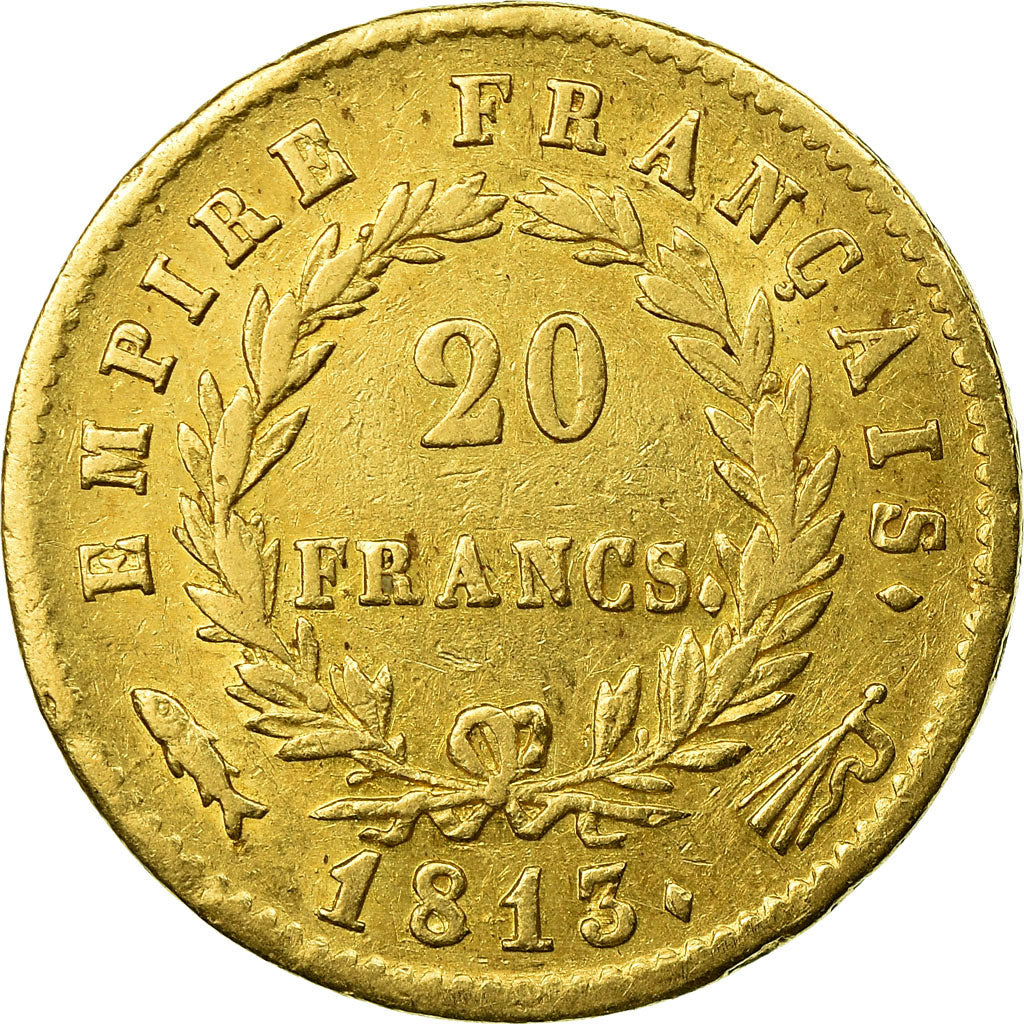 Monnaie, France, Napoléon I, 20 Francs, 1813, Utrecht, TTB, Or, KM:695.11