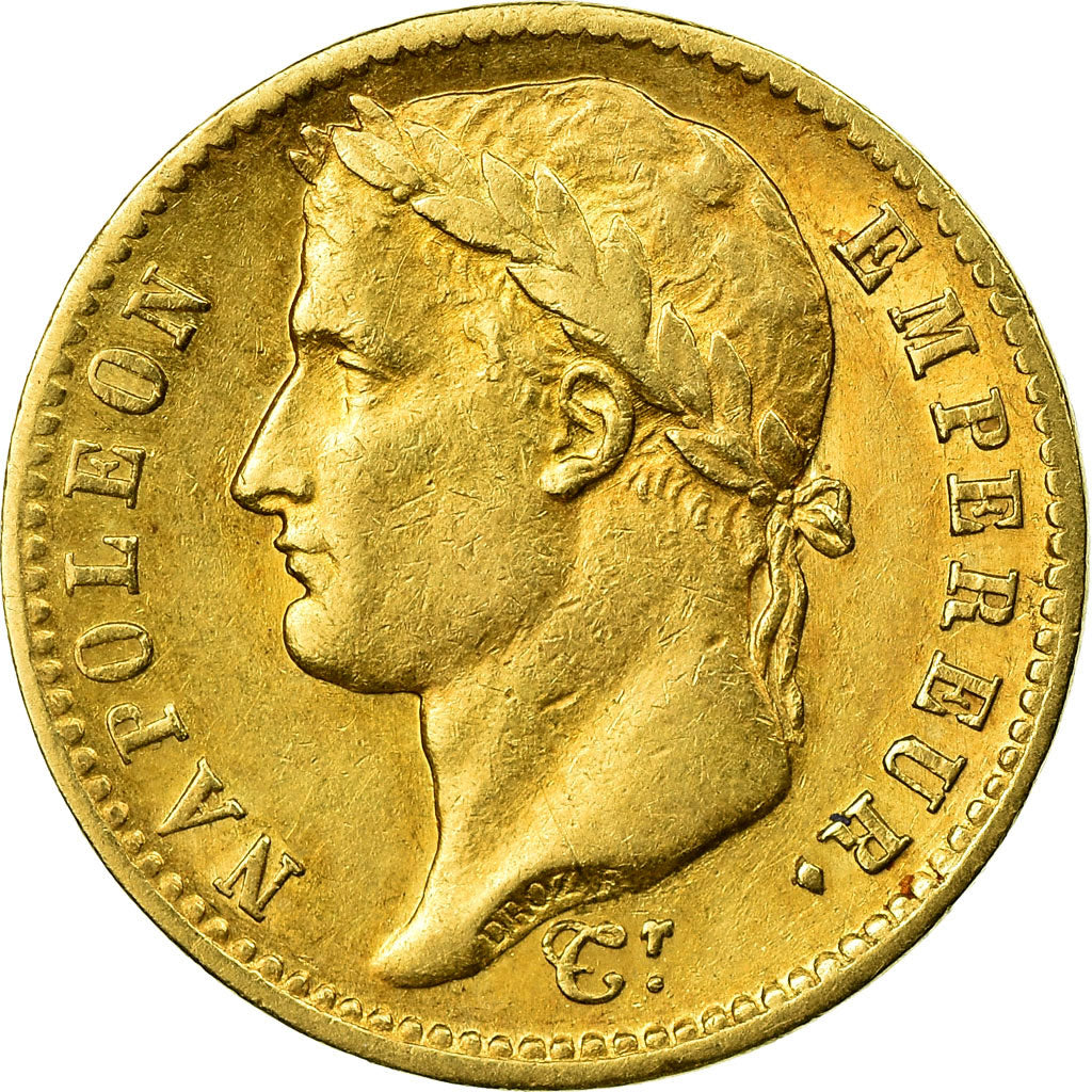 Coin, France, Napoléon I, 20 Francs, 1813, Utrecht, AU(50-53), Gold, KM:695.11