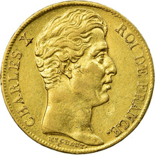 Coin, France, Charles X, 20 Francs, 1825, Lille, AU(50-53), Gold, KM:726.4
