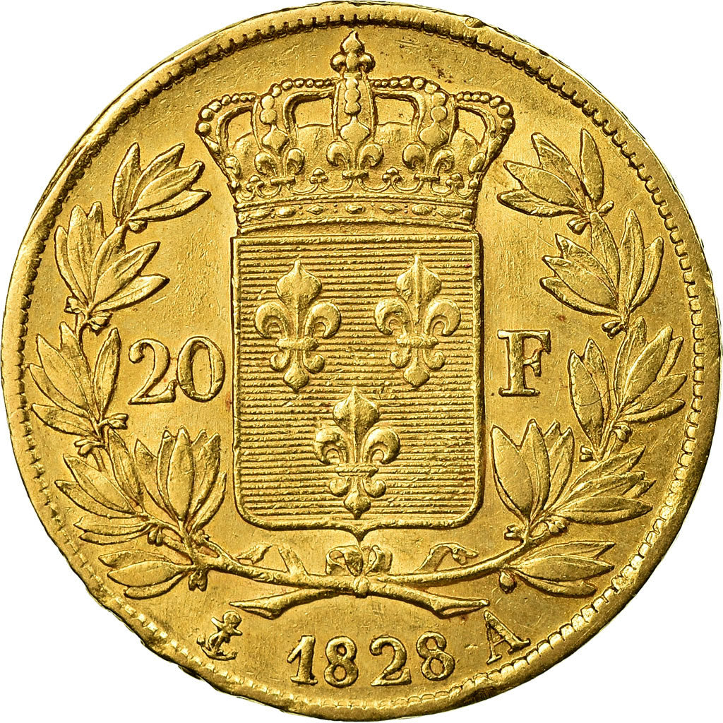 Monnaie, France, Charles X, 20 Francs, 1828, Paris,TTB,Or,Gadoury:1029,KM 726.1