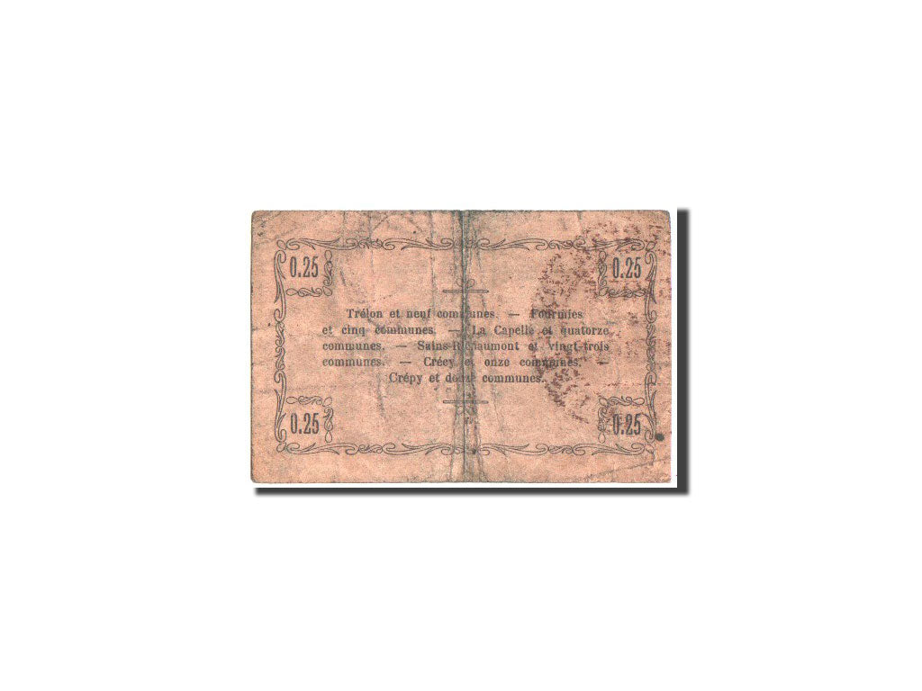 Banknote, 25 Centimes, 1917, France, F(12-15), Fourmies