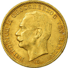 Coin, German States, BADEN, Friedrich II, 20 Mark, 1912, Stuttgart, AU(50-53)