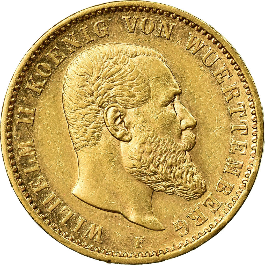 Moneda, Estados alemanes, WURTTEMBERG, Wilhelm II, 20 Mark, 1894, Freudenstadt