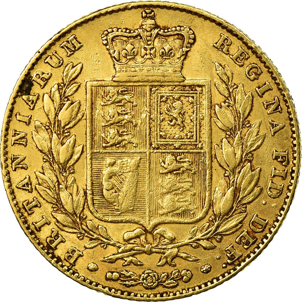 Monnaie, Grande-Bretagne, Victoria, Sovereign, 1844, Londres, TTB, Or, KM:736.1