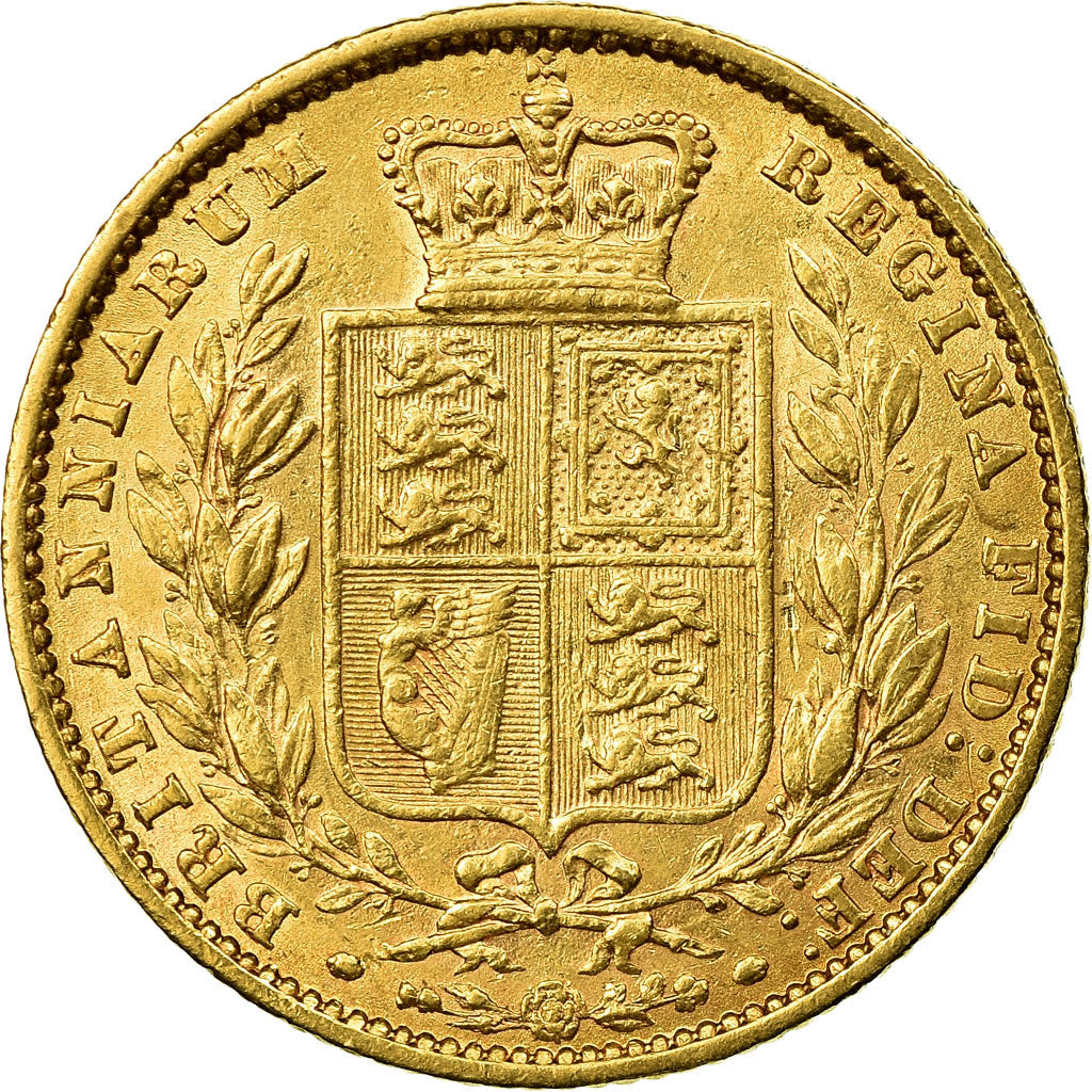 Monnaie, Grande-Bretagne, Victoria, Sovereign, 1861, Londres, TTB, Or, KM:736.1