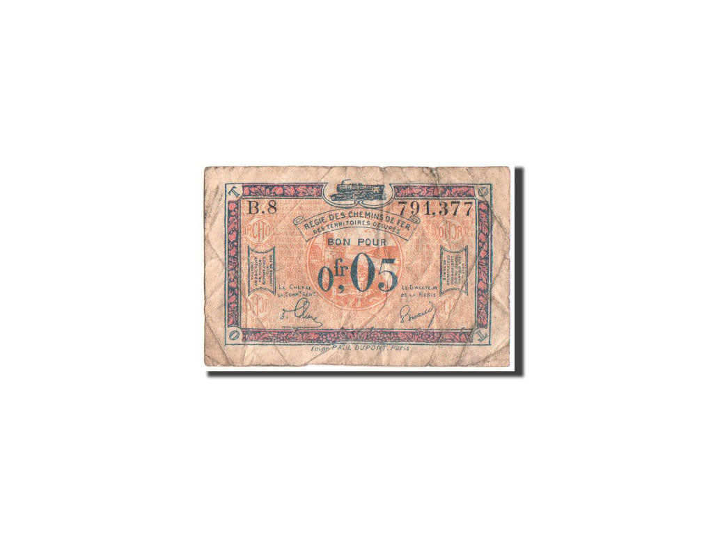 Belgium, Régie des Chemins de Fer, 5 Centimes, 1923