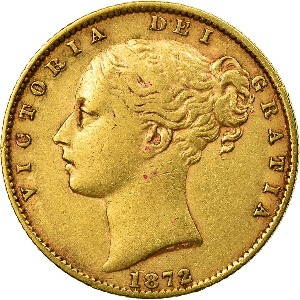 Monnaie, Grande-Bretagne, Victoria, Sovereign, 1872, Londres, TTB, Or, KM:736.2