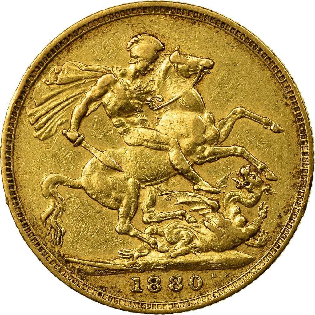 Monnaie, Australie, Victoria, Sovereign, 1880, Melbourne, TTB, Or, KM:7