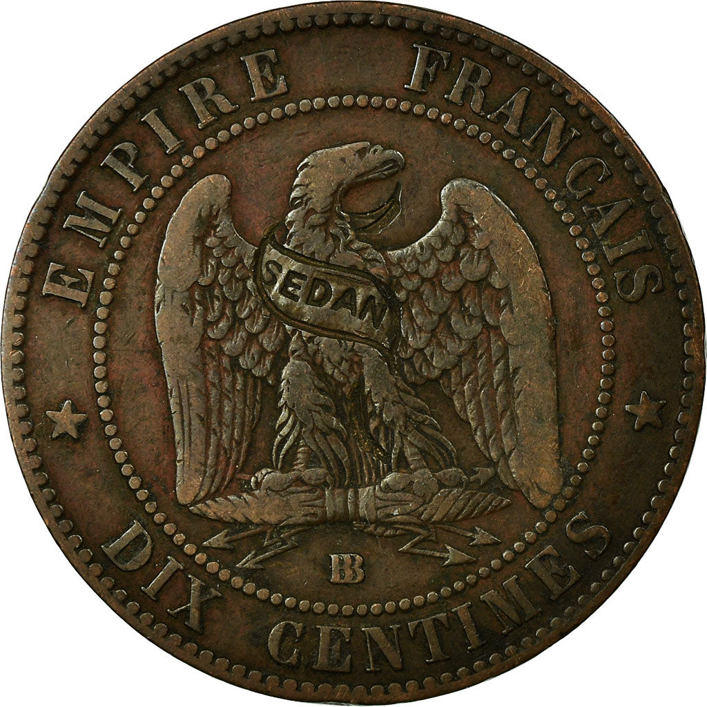 Moneta, Francia, Napoleon III, Napoléon III, 10 Centimes, 1856, Strasbourg