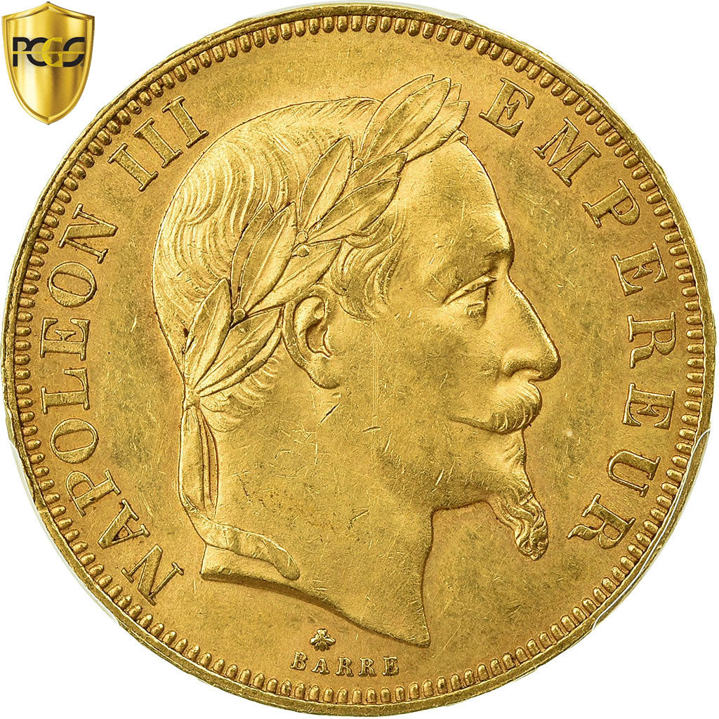 Coin, France, Napoleon III, Napoléon III, 50 Francs, 1862, Paris, PCGS, MS61