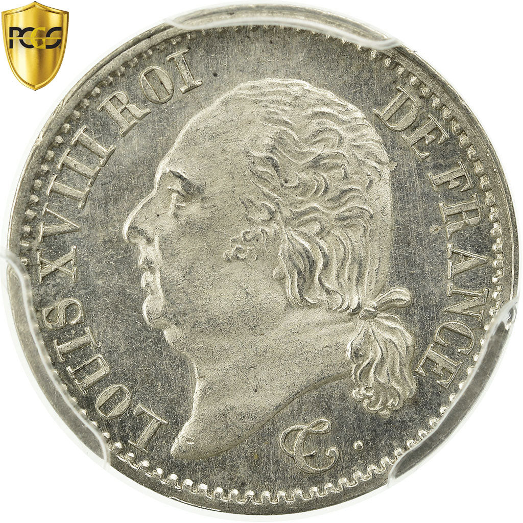 Coin, France, Louis XVIII, Louis XVIII, 1/4 Franc, 1821, Paris, PCGS, MS66