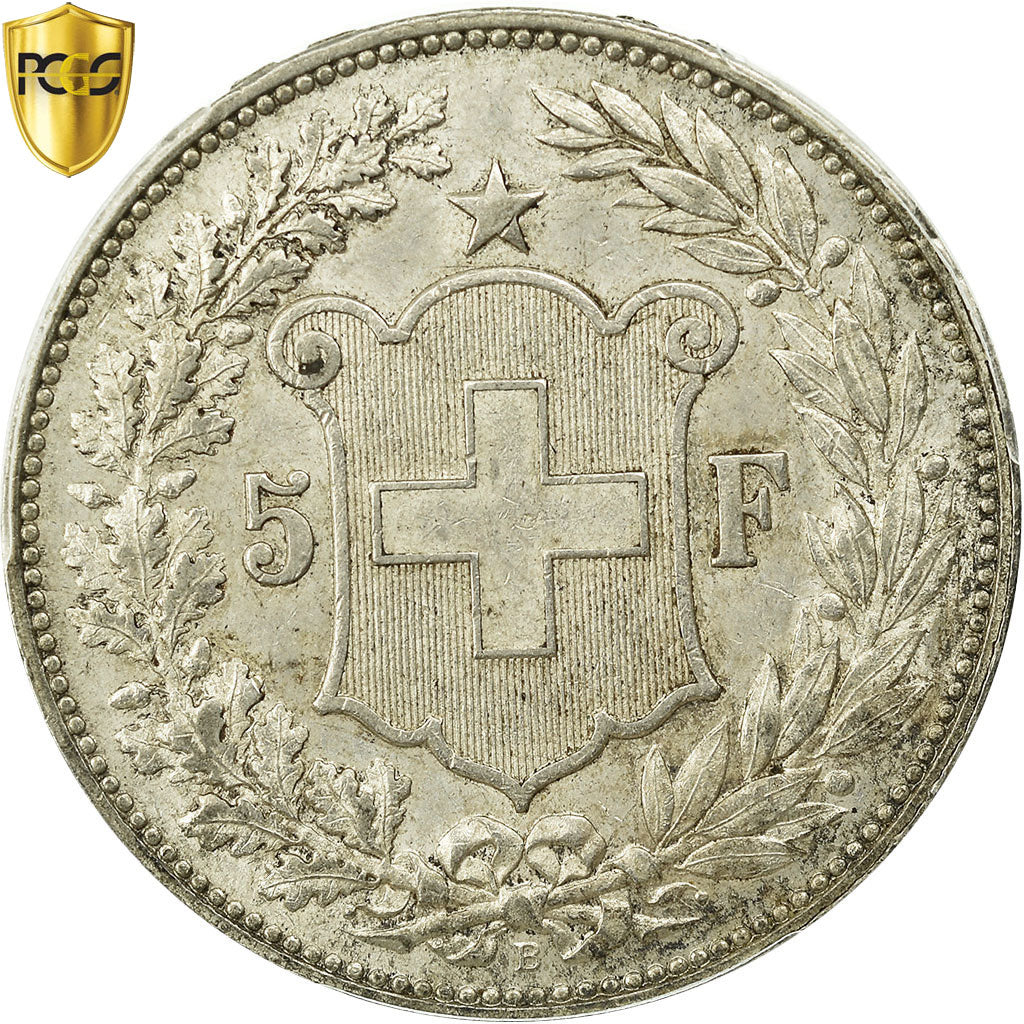 Monnaie, Suisse, 5 Francs, 1894, Bern, PCGS, AU55, Argent, KM:34, Gradée