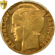 Coin, France, Bazor, 100 Francs, 1935, Paris, PCGS, MS62, Gold, KM:880, graded
