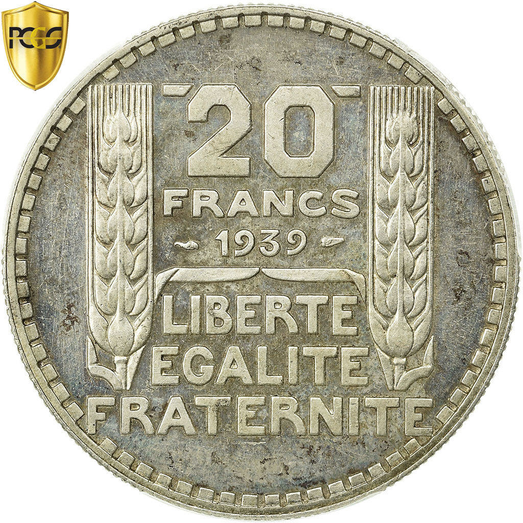 Coin, France, Turin, 20 Francs, 1939, Paris, PCGS, MS63, Silver, KM:879, graded