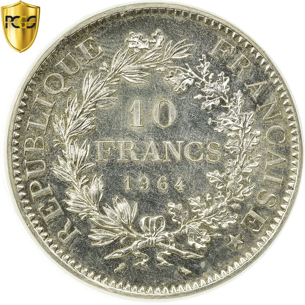 Coin, France, Hercule, 10 Francs, 1964, Pré-série, PCGS, SP63, Silver
