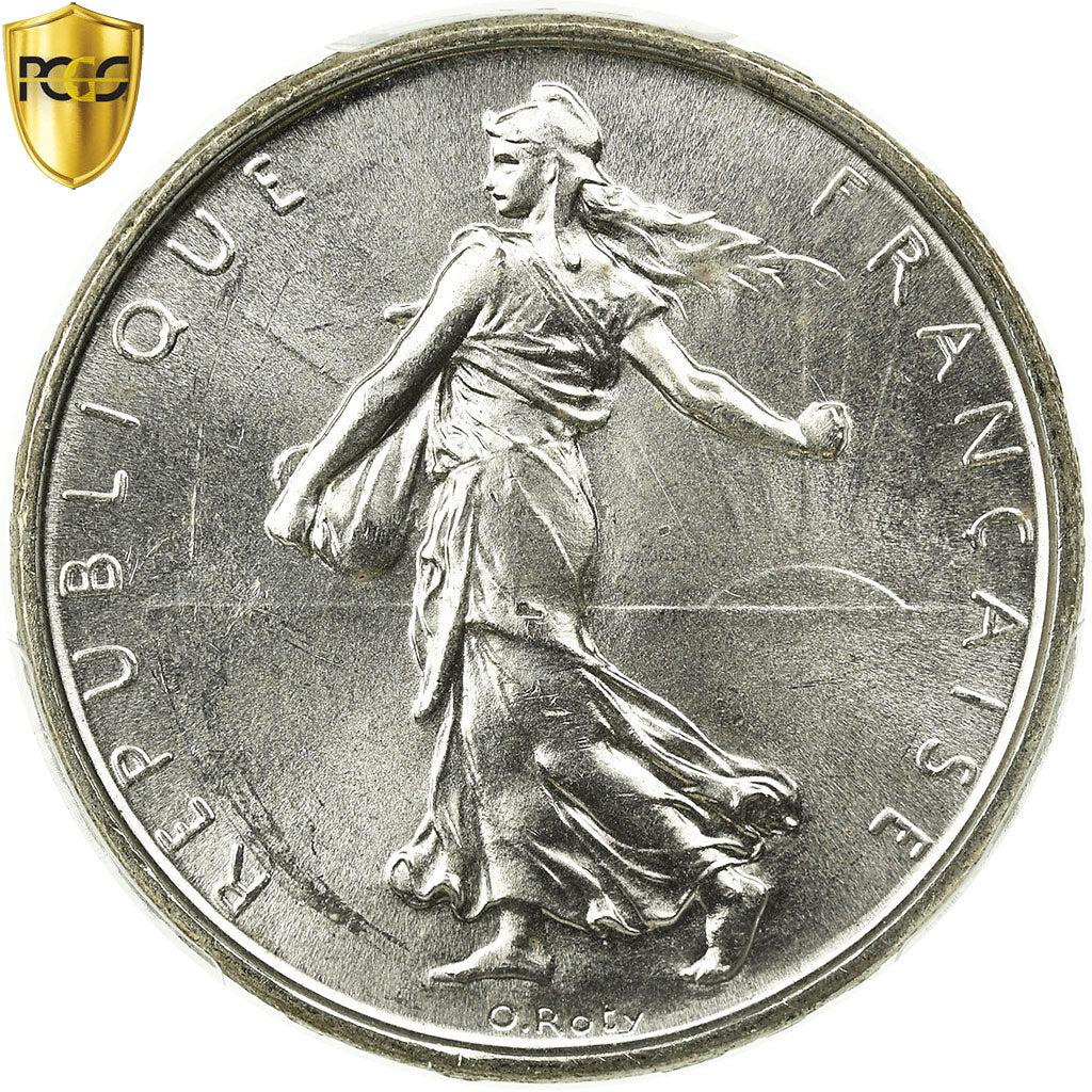 Coin, France, Semeuse, 5 Francs, 1961, Paris, PCGS, MS64, Silver, KM:926
