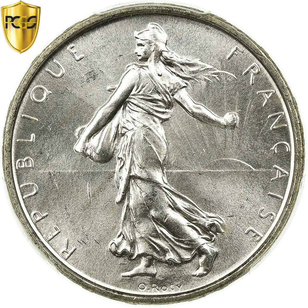Coin, France, Semeuse, 5 Francs, 1961, Paris, PCGS, MS65, Silver, KM:926