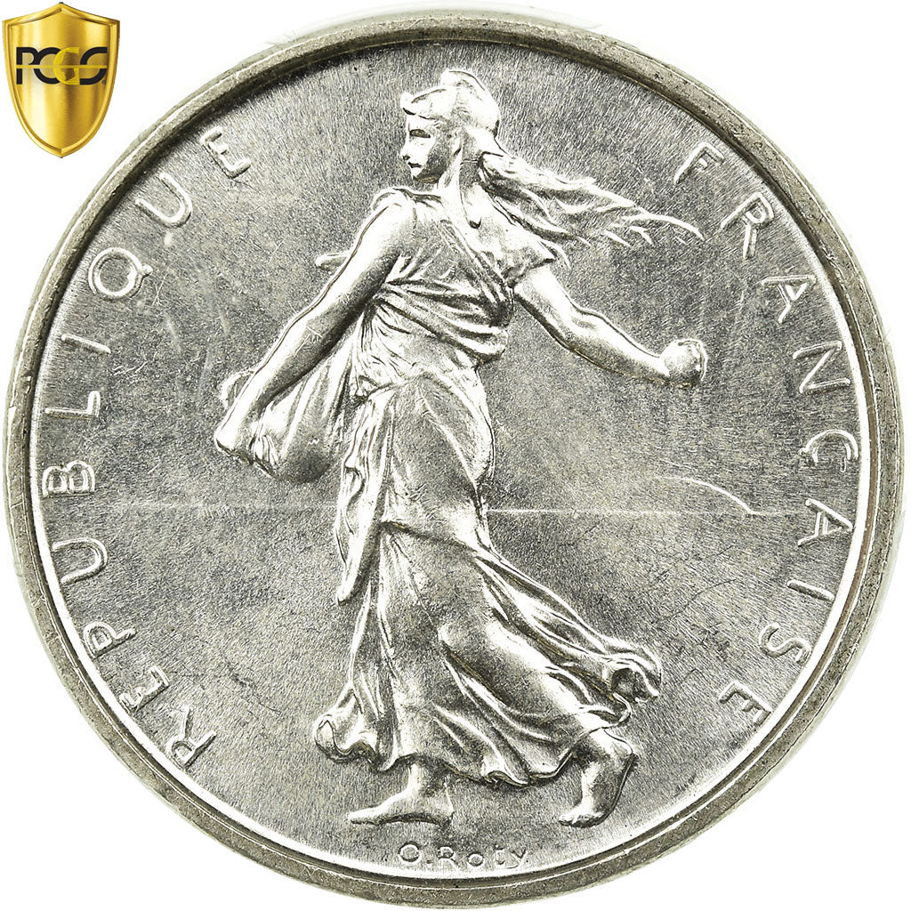 Coin, France, Semeuse, 5 Francs, 1961, Paris, PCGS, MS66, Silver, KM:926