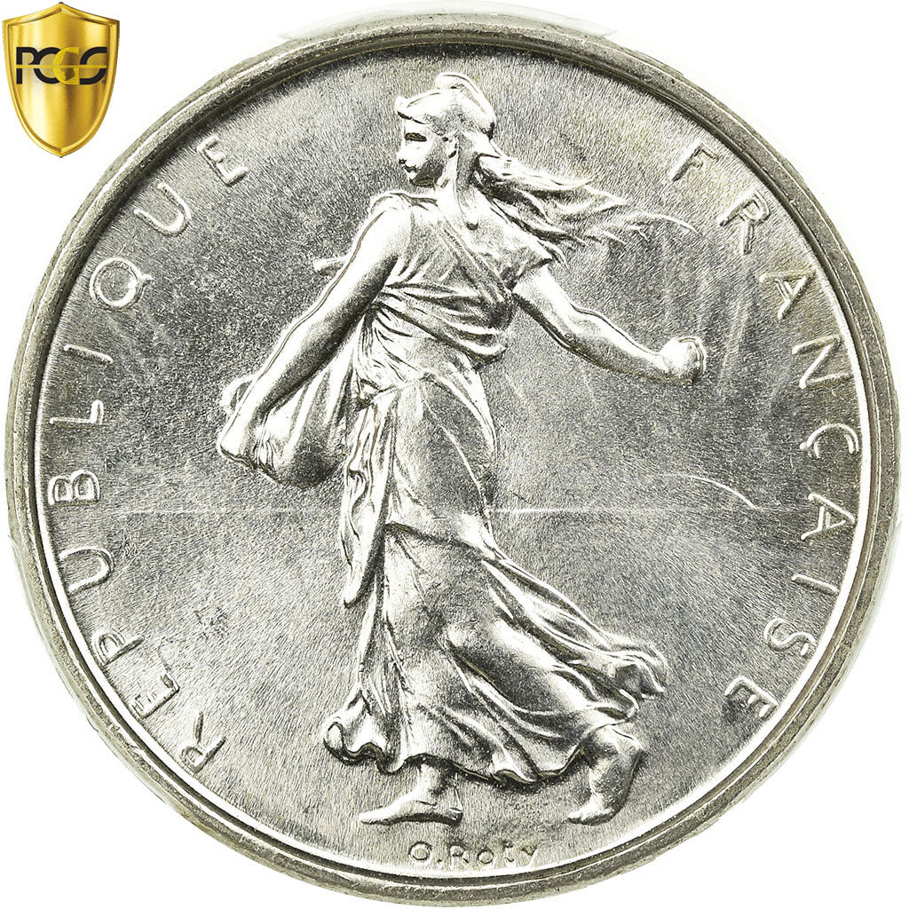 Coin, France, Semeuse, 5 Francs, 1962, Paris, PCGS, MS65, Silver, KM:926