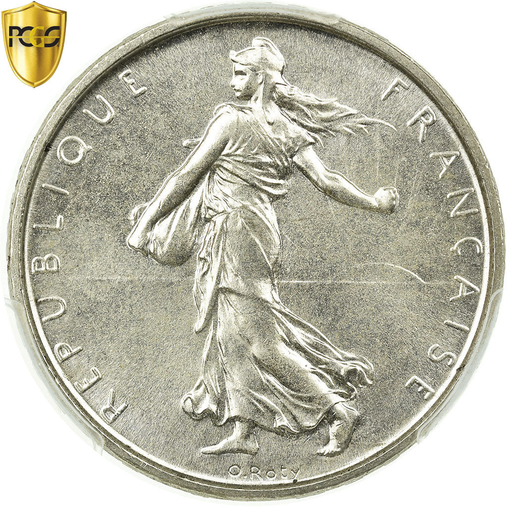 Coin, France, Semeuse, 5 Francs, 1962, Paris, PCGS, MS66, Silver, KM:926