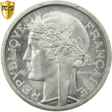 Coin, France, Morlon, 2 Francs, 1947, Beaumont - Le Roger, PCGS, MS65, Aluminum