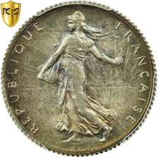 Coin, France, Semeuse, Franc, 1920, Paris, PCGS, MS65, Silver, KM:844.1, graded