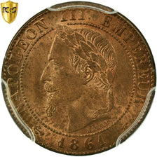 Moneta, Francia, Napoleon III, Napoléon III, Centime, 1861, Paris, PCGS