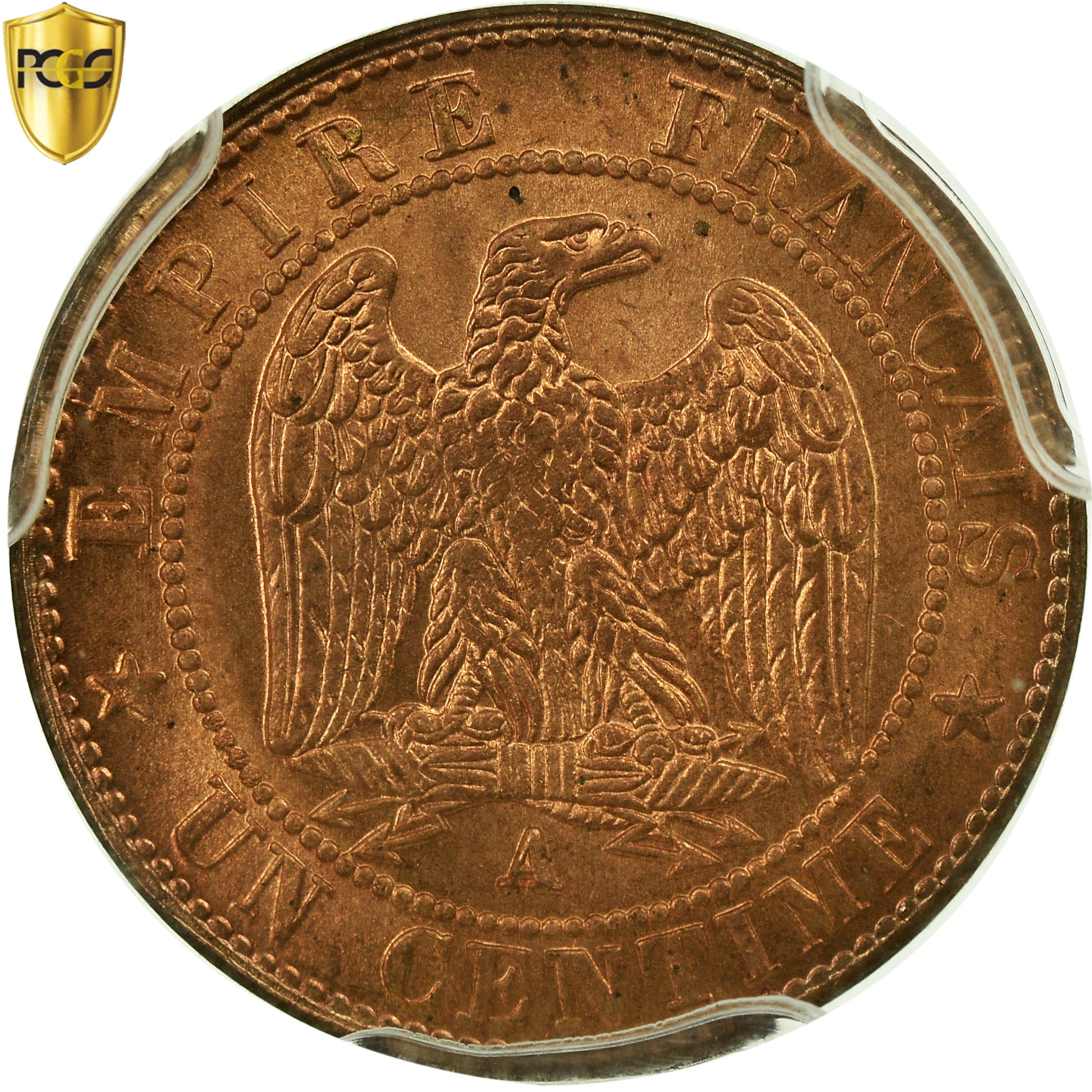 Monnaie, France, Napoleon III, Napoléon III, Centime, 1861, Paris, PCGS
