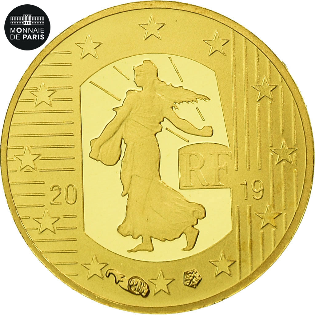 France, Monnaie de Paris, 5 Euro, Semeuse - Le Franc Germinal, 2019, Or