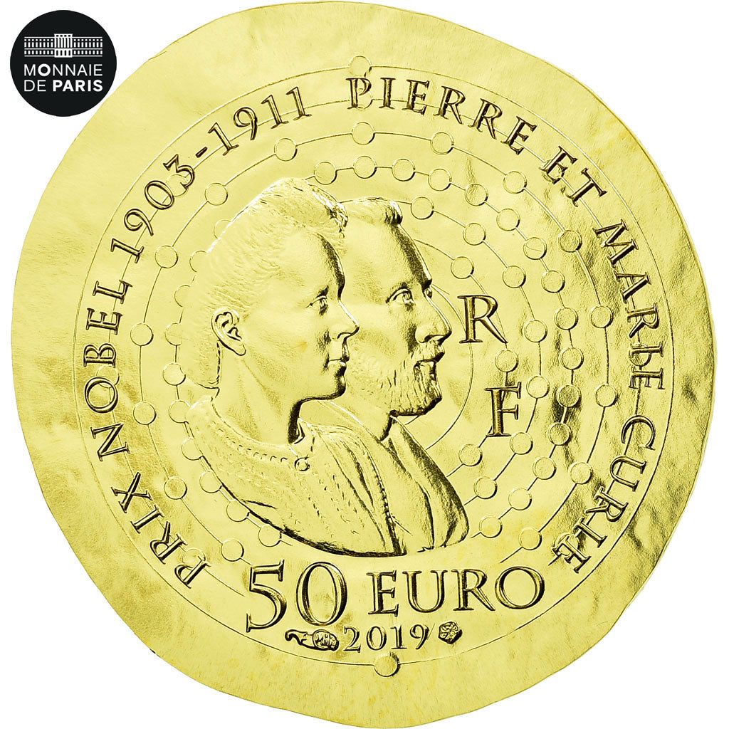 France, Monnaie de Paris, 50 Euro, Marie Curie, 2019, Or