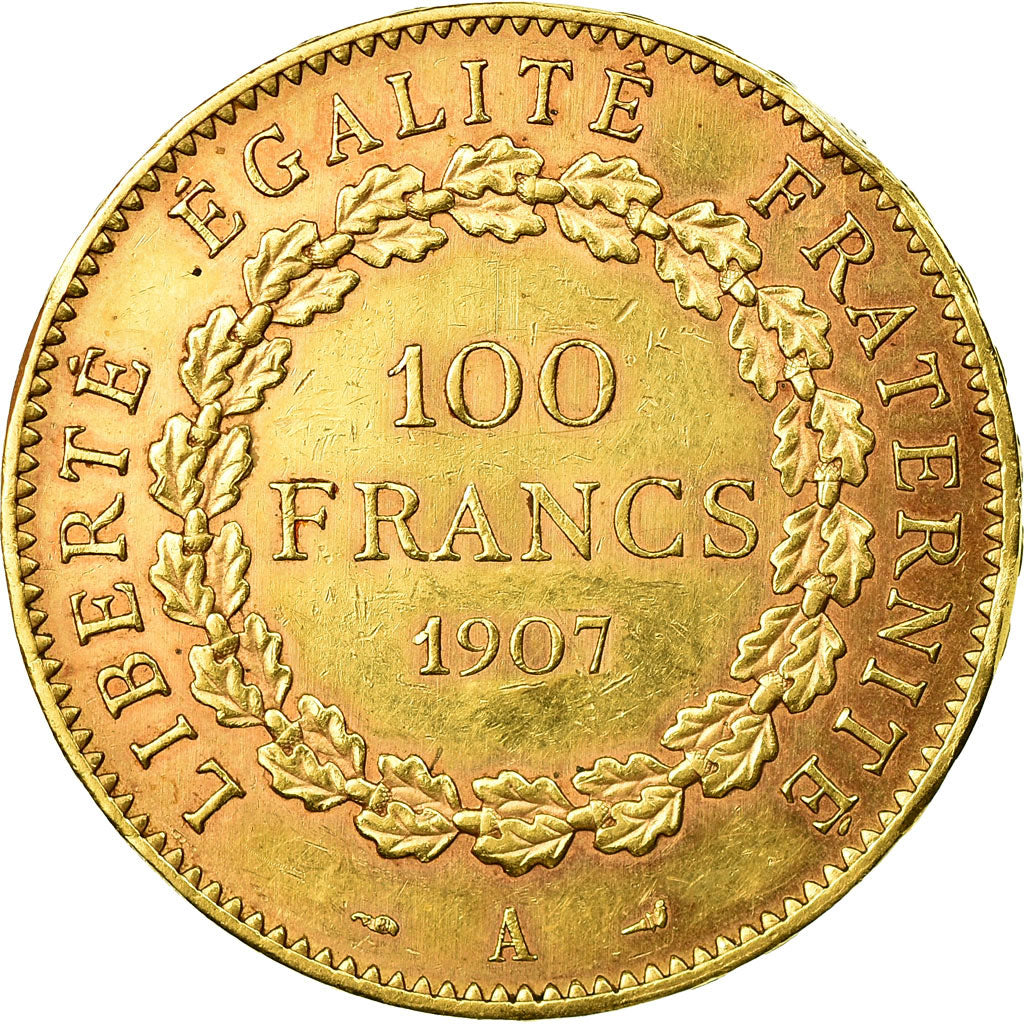 Monnaie, France, Génie, 100 Francs, 1907, Paris, TTB, Or, Gadoury:1137a, KM:858