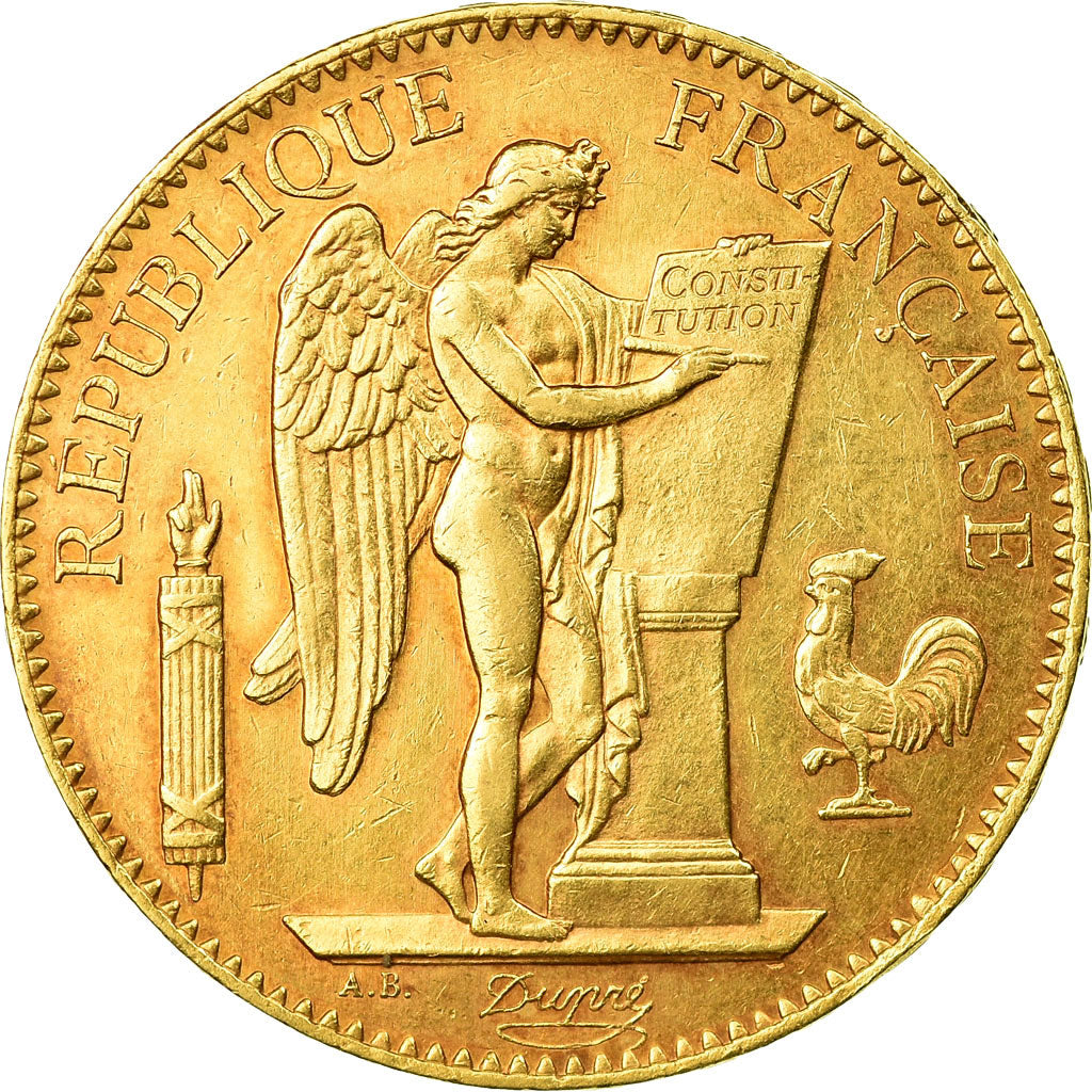 Munten, Frankrijk, Génie, 100 Francs, 1882, Paris, ZF+, Goud, KM:832