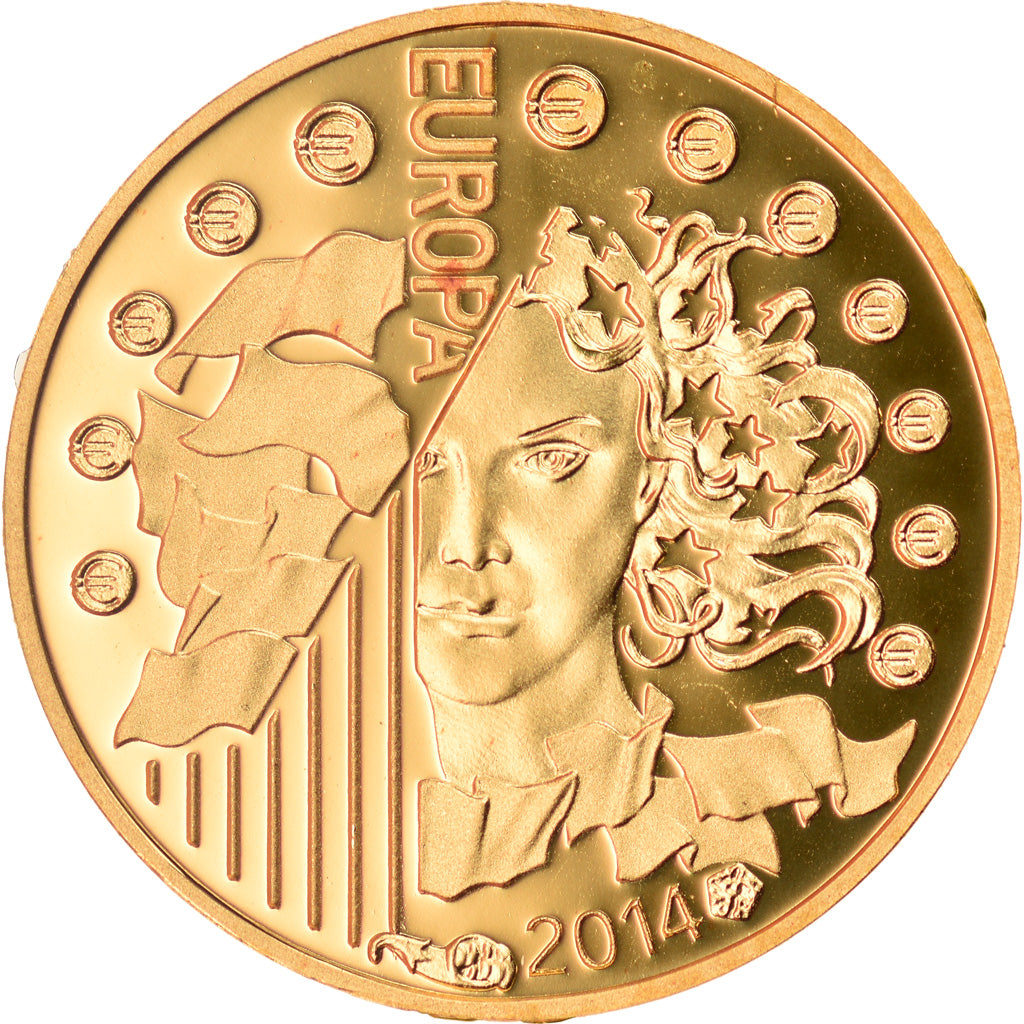 France, 5 Euro, Europa, 2014, Paris, MS(65-70), Gold