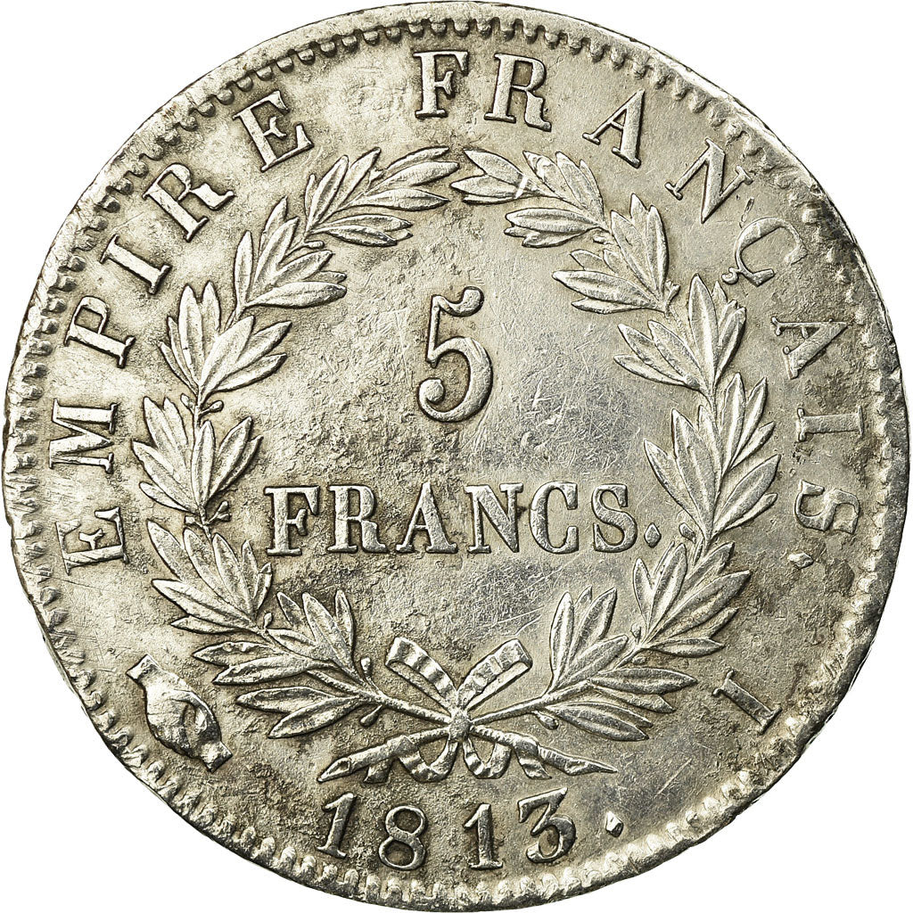 Moneda, Francia, Napoléon I, 5 Francs, 1813, Limoges, MBC, Plata, KM:694.7