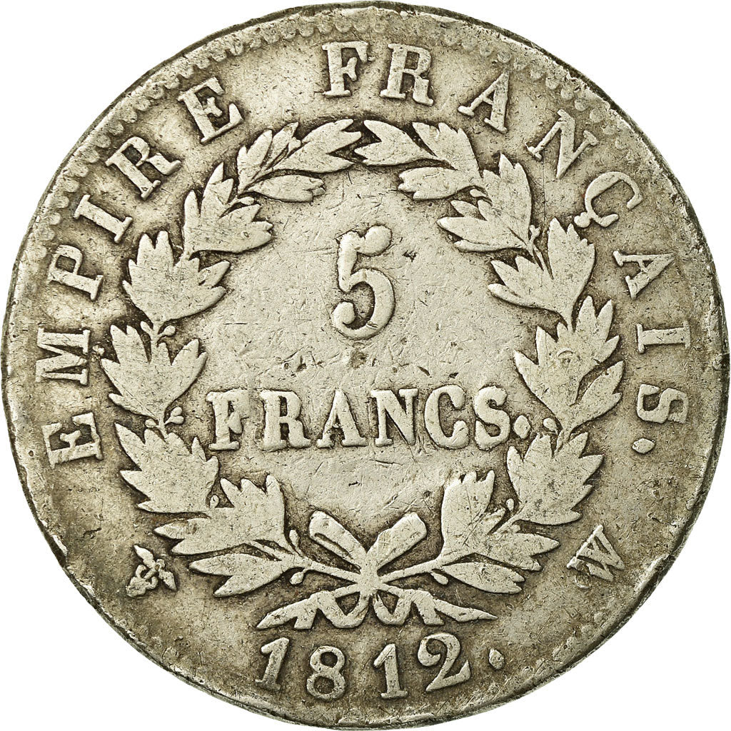 Munten, Frankrijk, Napoléon I, 5 Francs, 1812, Lille, FR, Zilver, KM:694.16