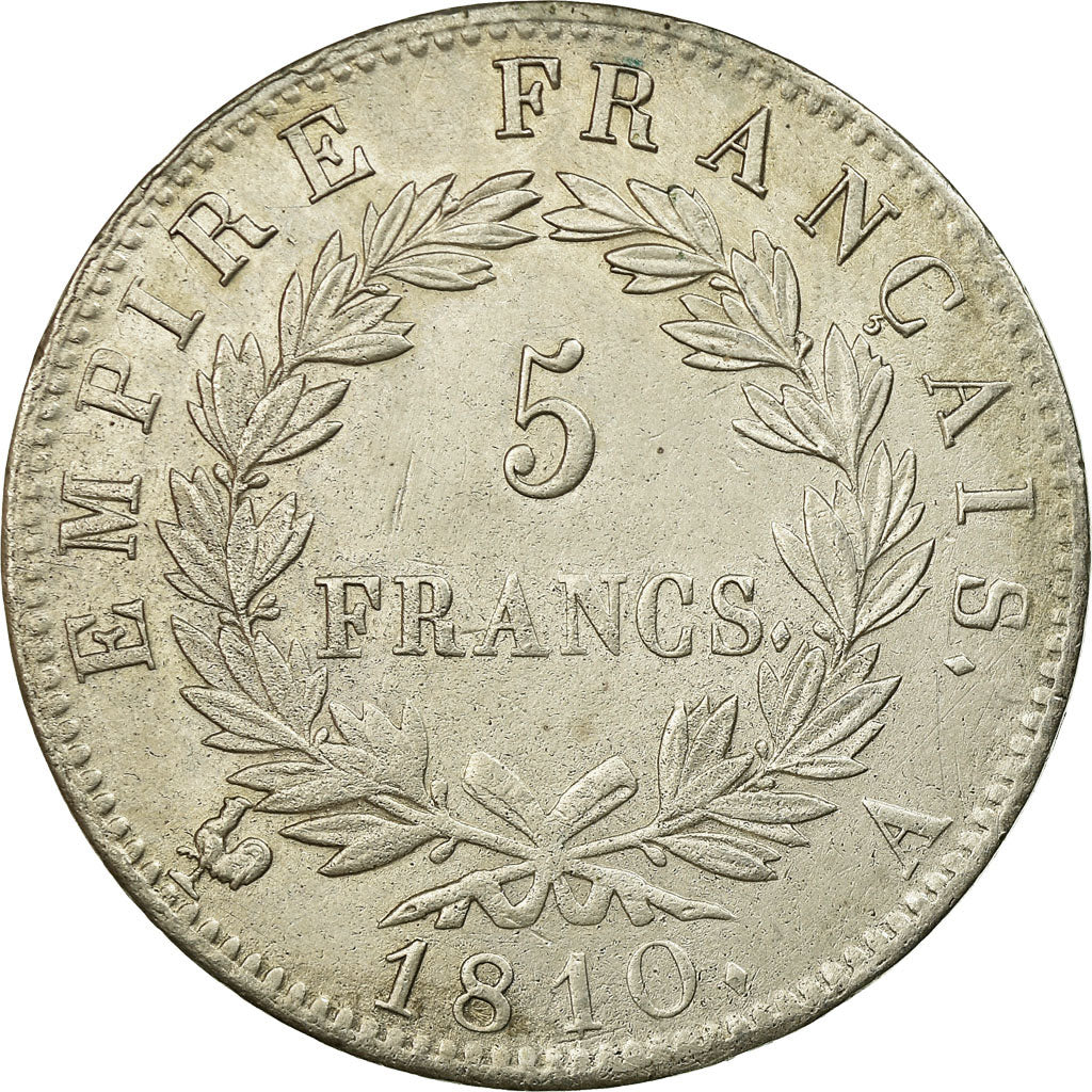 Coin, France, Napoléon I, 5 Francs, 1810, Paris, EF(40-45), Silver, KM:694.1