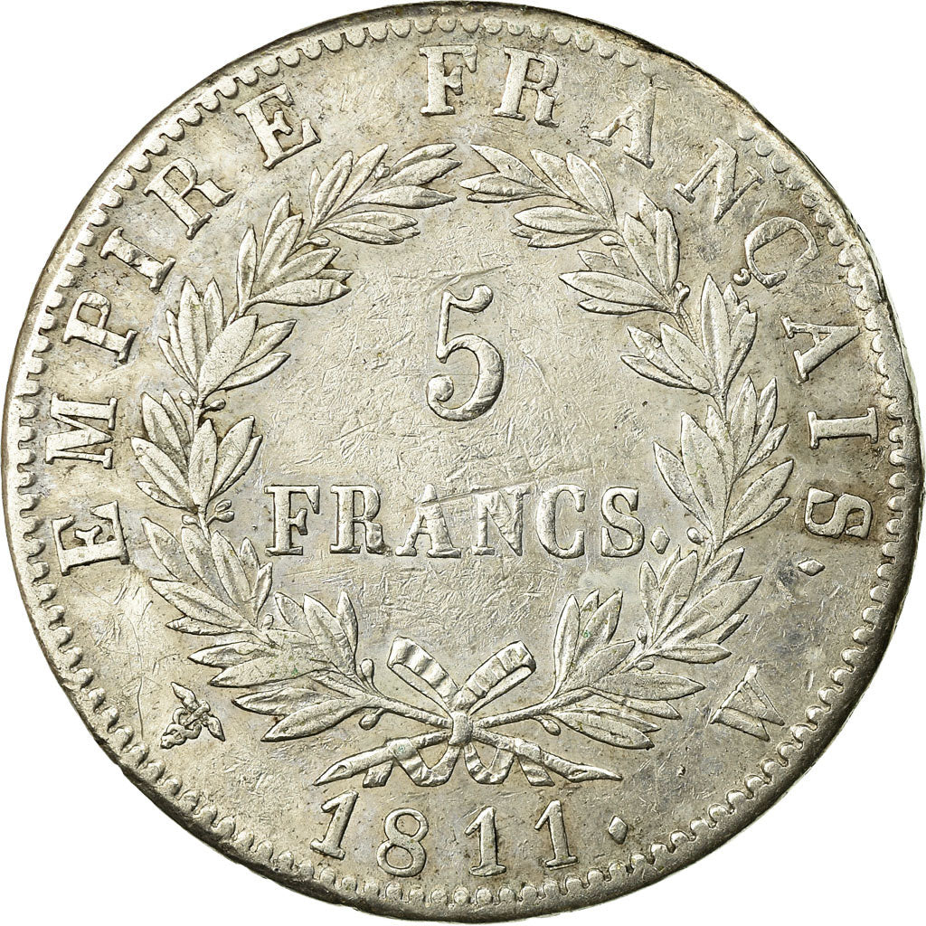 Munten, Frankrijk, Napoléon I, 5 Francs, 1811, Lille, ZF, Zilver, KM:694.16