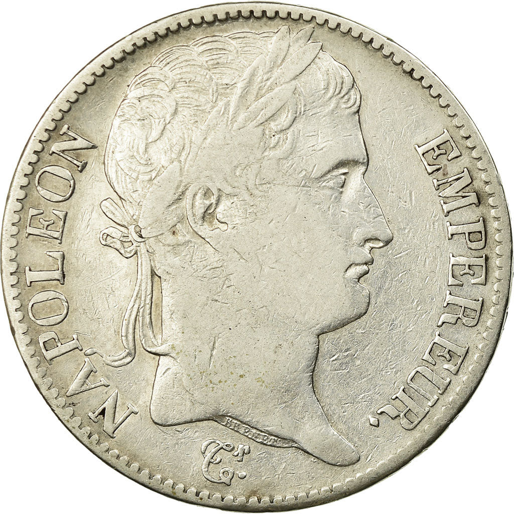 Moeda, França, Napoléon I, 5 Francs, 1814, Lille, VF(30-35), Prata, KM:694.16