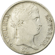 Moeda, França, Napoléon I, 5 Francs, 1814, Lille, VF(30-35), Prata, KM:694.16