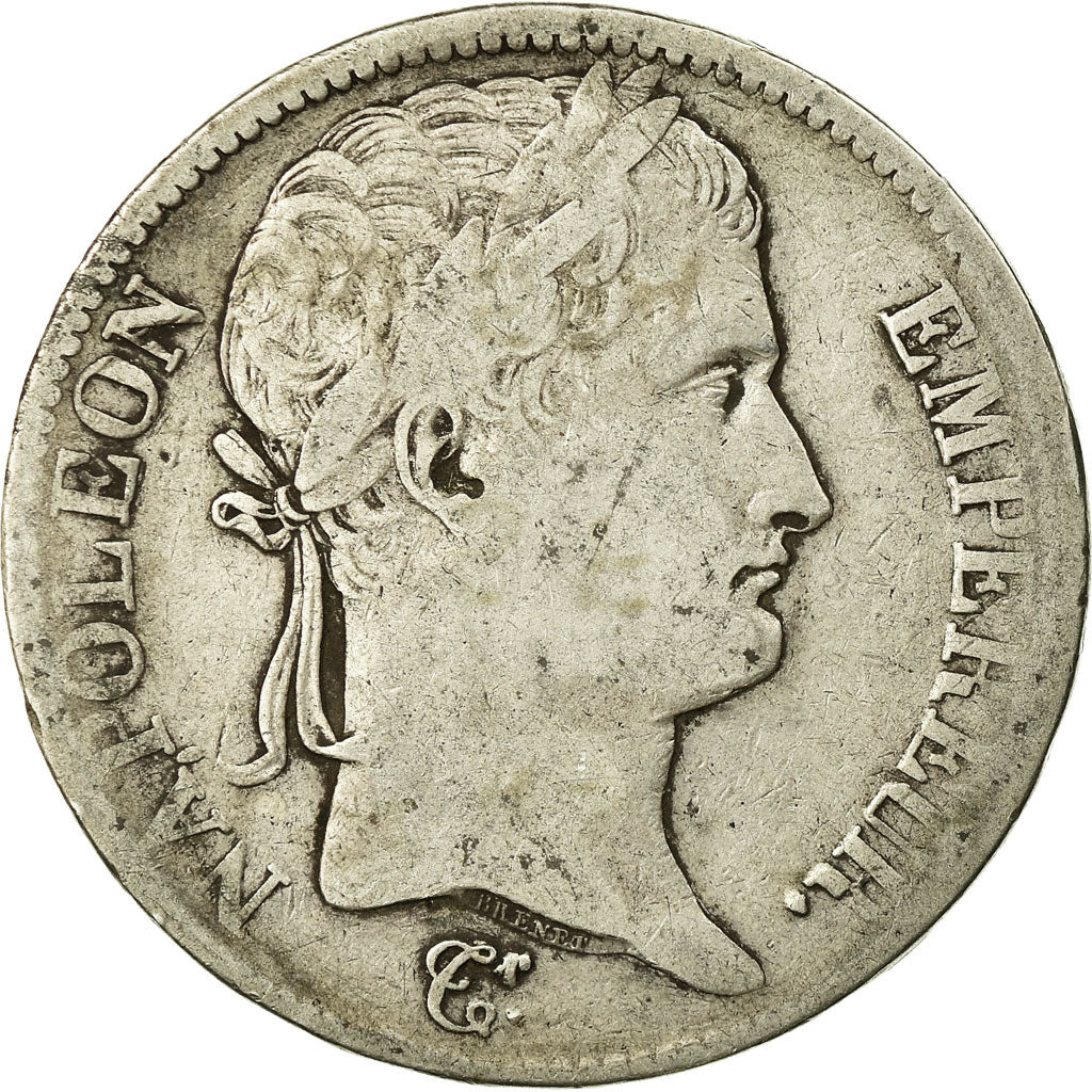 Moneta, Francja, Napoléon I, 5 Francs, 1812, Rouen, VF(20-25), Srebro, KM:694.2