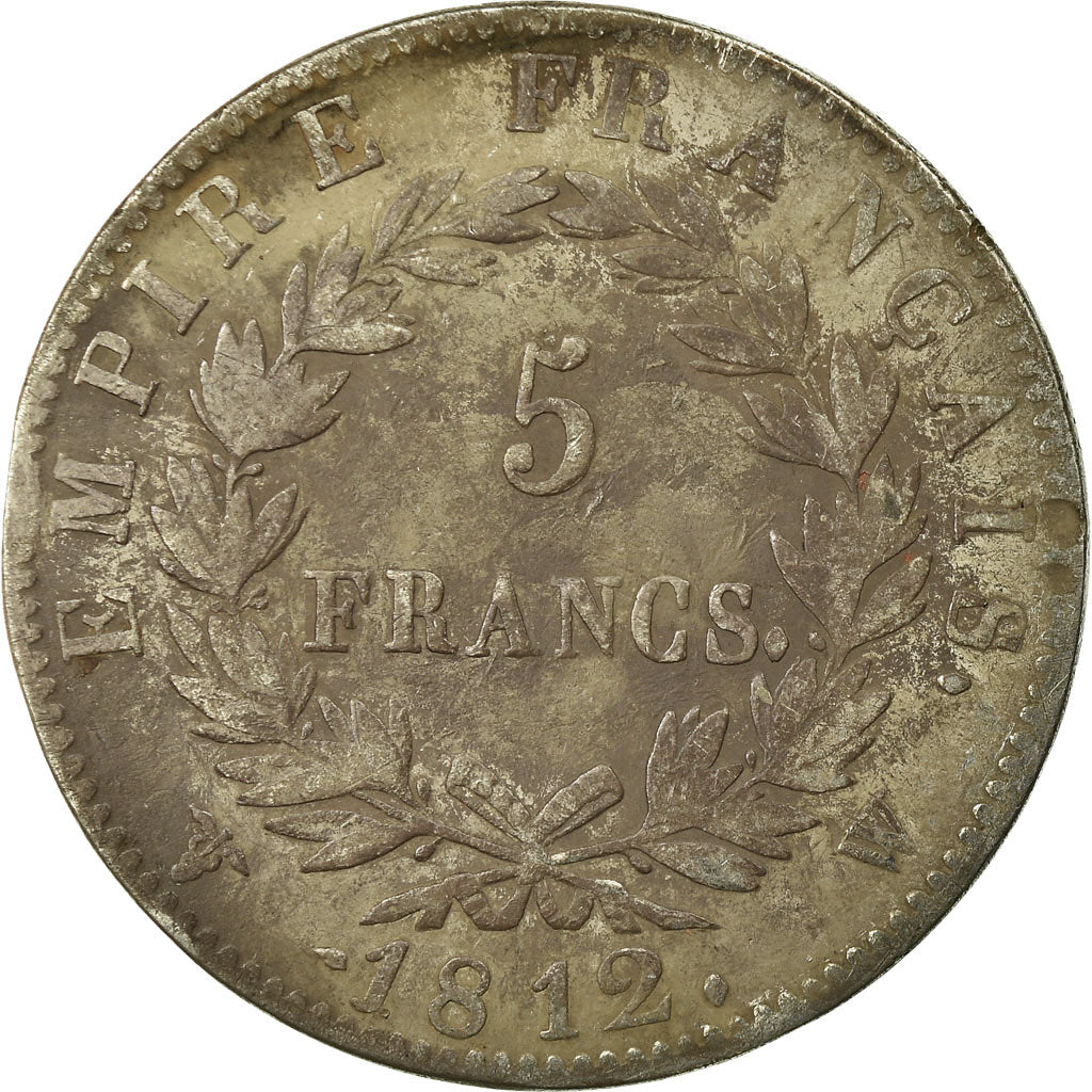 Coin, France, Napoléon I, 5 Francs, 1812, Lille, F(12-15), Silver, KM:694.16