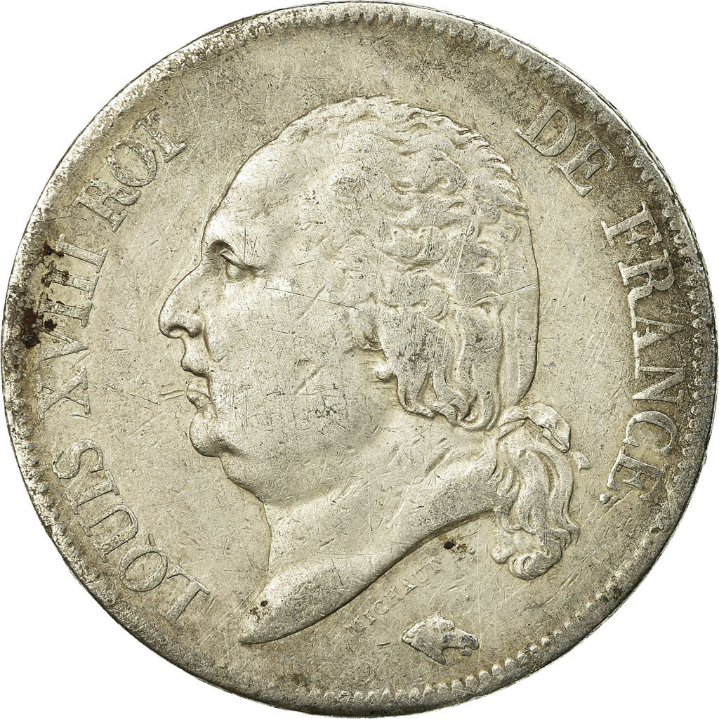 Coin, France, Louis XVIII, 5 Francs, 1816, Paris, VF(20-25)