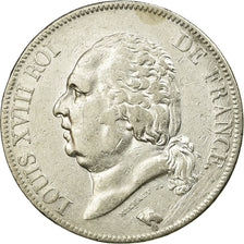Coin, France, Louis XVIII, 5 Francs, 1822, Paris, EF(40-45)