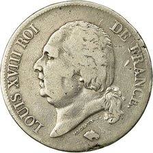 Moneta, Francja, Louis XVIII, Louis XVIII, 5 Francs, 1824, Rouen, VF(30-35)