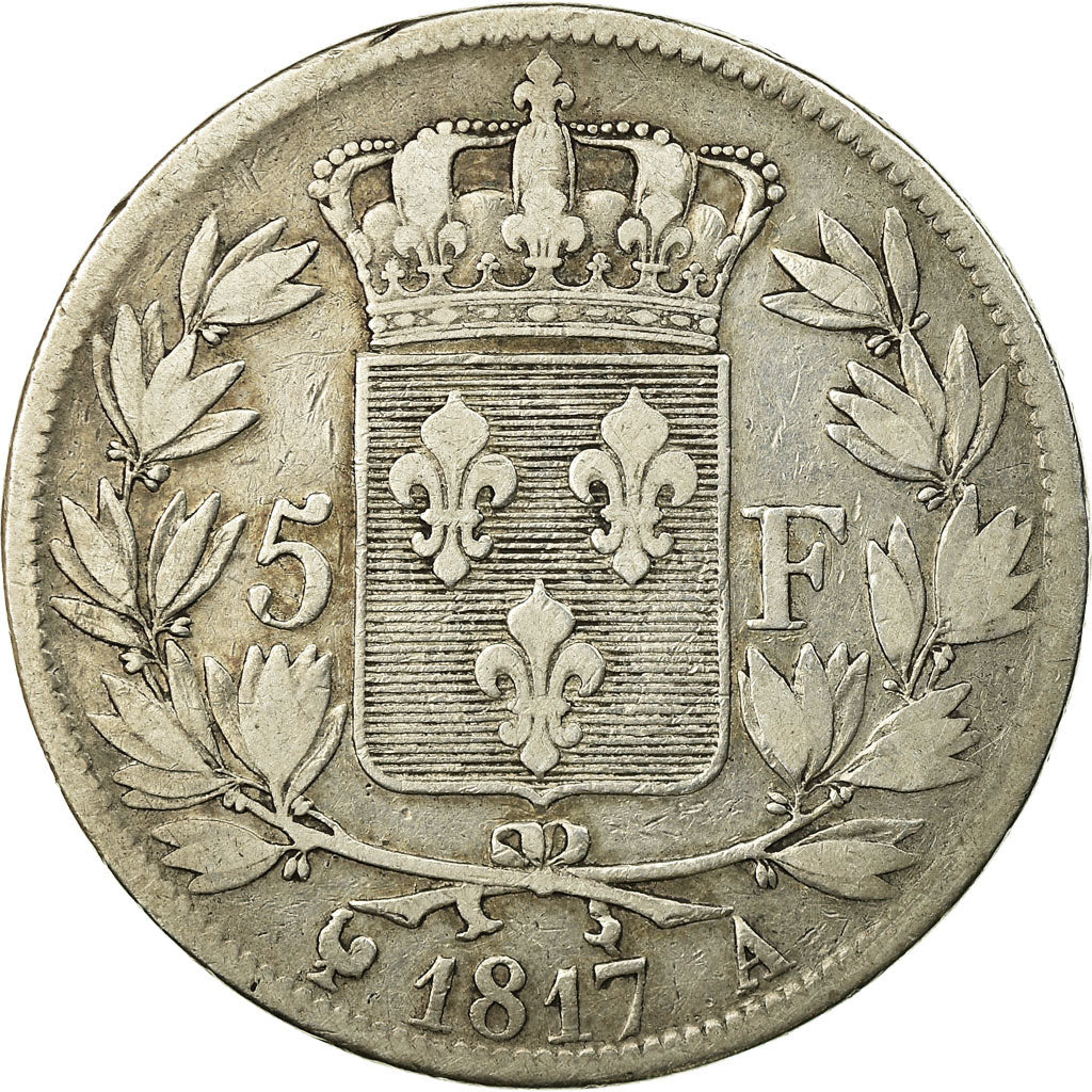 Coin, France, Louis XVIII, 5 Francs, 1817, Paris, VF(30-35)