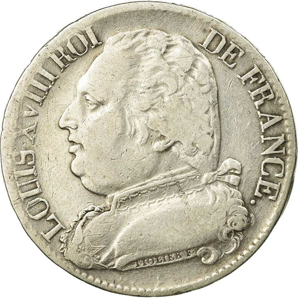 Coin, France, Louis XVIII, 5 Francs, 1814, Limoges, VF(30-35)
