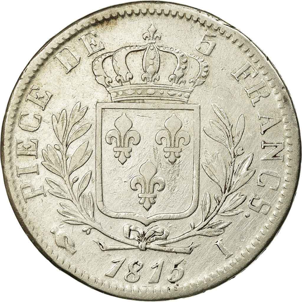 Coin, France, Louis XVIII, 5 Francs, 1815, Limoges, EF(40-45)