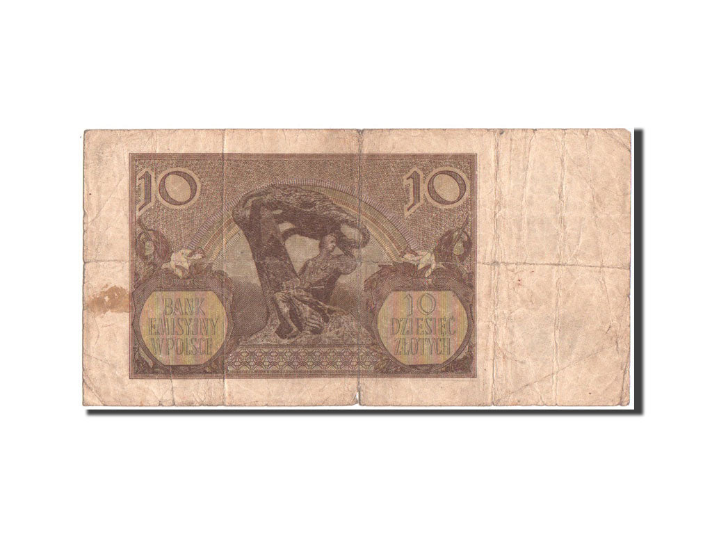 Poland, 10 Zlotych, 1.3.1940, KM:94