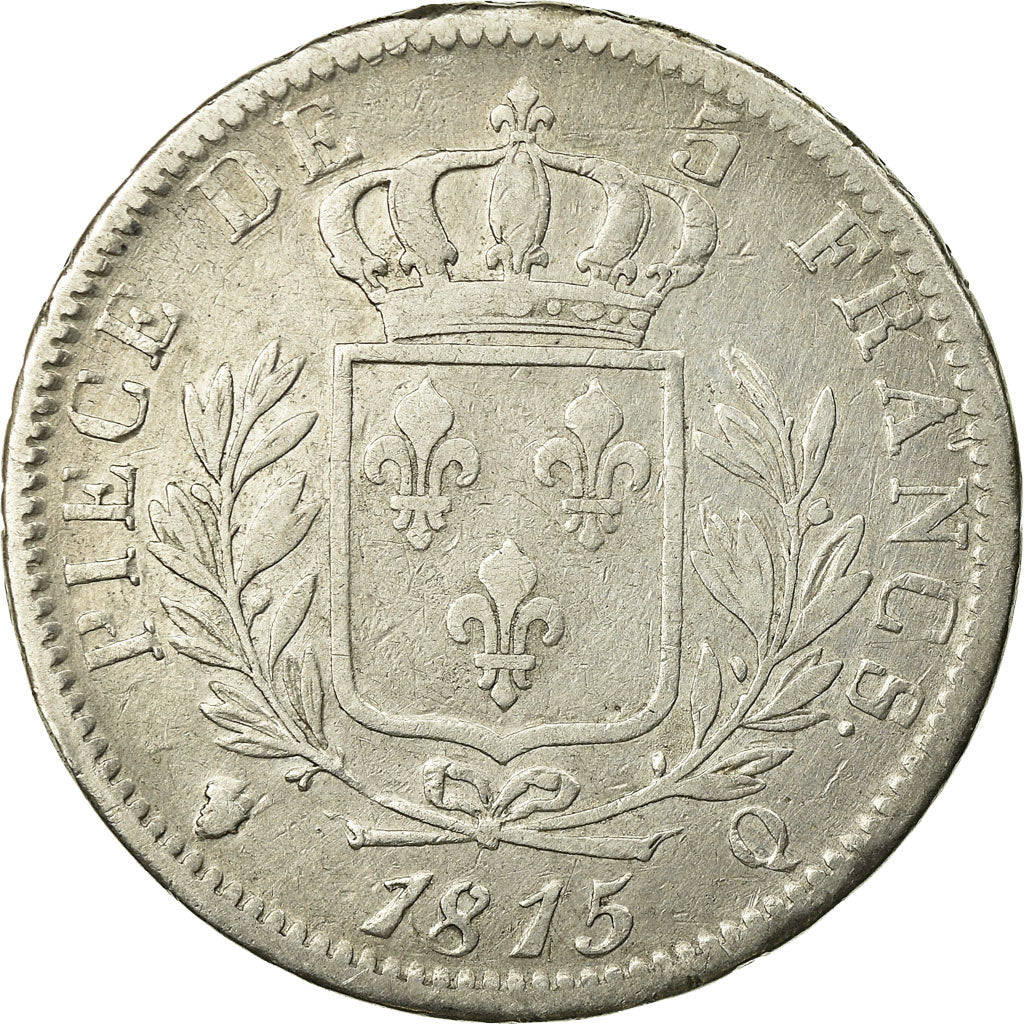 Moneta, Francia, Louis XVIII, Louis XVIII, 5 Francs, 1815, Perpignan, BB