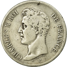 Münze, Frankreich, Charles X, 5 Francs, 1826, Lille, S+, Silber, KM:720.13